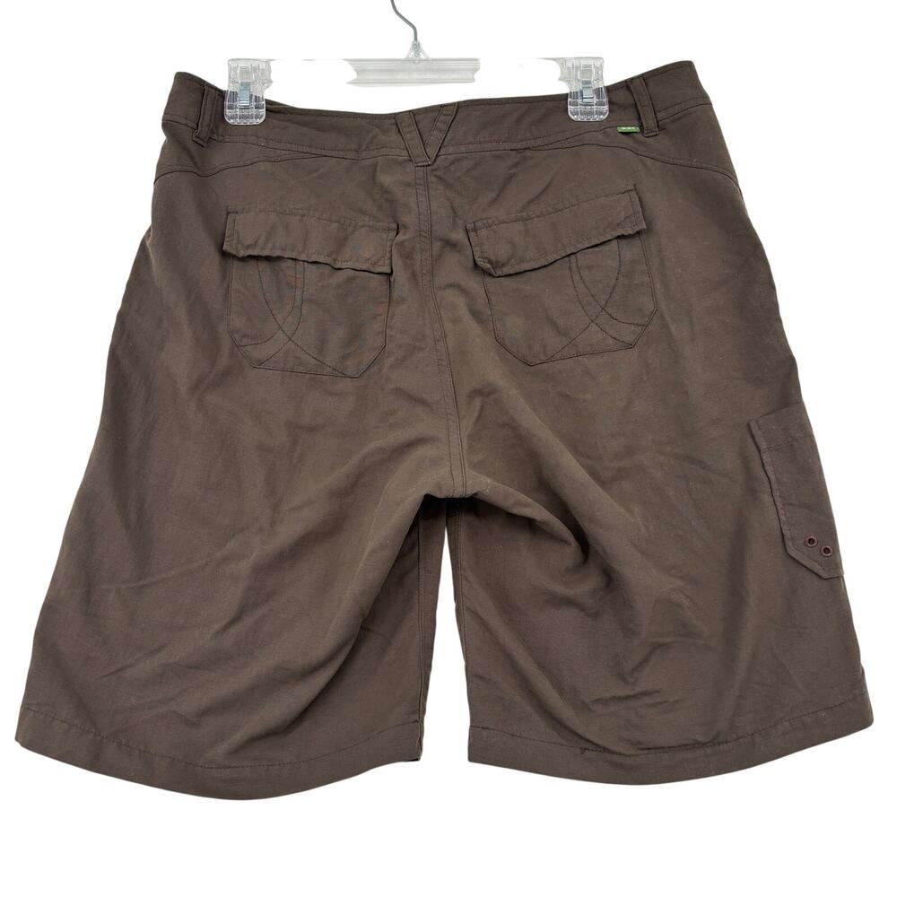 REI Cargo Shorts Womens Size‎ 12 Dark Olive Green Nylon 50+ UPF Hiking Outdoor - Picture 4 of 10